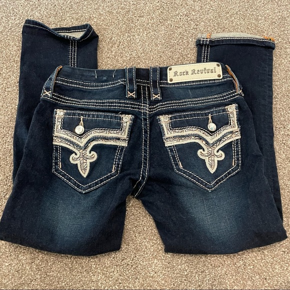 CROPPED ROCK REVIVAL DENIM SIZE 25